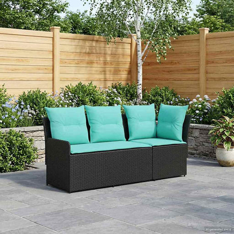 Vidaxl 2 st tuinstoel met armleuning en hoekbank pe rattan