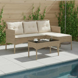 Vidaxl tuinbankenset 2 st poly rattan