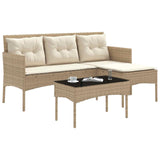 Vidaxl tuinbankenset 2 st poly rattan