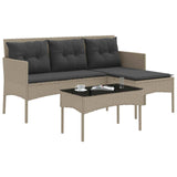 Vidaxl tuinbankenset 2 st poly rattan