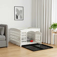 Vidaxl 4 paneel hond speelhekje 122 x 106,5 x 82 cm kunststof wit