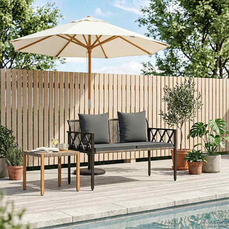 Vidaxl buitenbanken 2 -seater 116 x 56 x 75 cm poly rattan