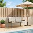 Vidaxl tuinbank 2 -seater 116 x 67,5 x 72 cm poly rattan crèmewit