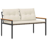 Vidaxl tuinbank 2 -seater 116 x 67,5 x 72 cm poly rattan crèmewit