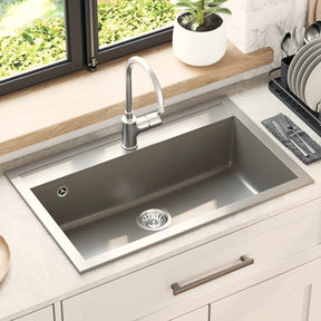 Vidaxl wasbak graniet 795 x 505 mm grijs