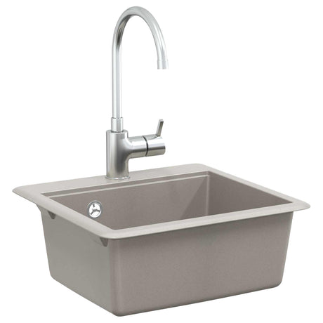 Vidaxl wasbak 80% kwarts en 20% hars 470 x 440 mm grijs