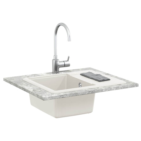 Vidaxl wasbak 80% kwarts en 20% hars 560 x 460 mm wit