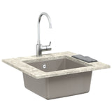 Vidaxl wasbak 80% kwarts en 20% hars 430 x 460 mm grijs
