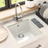 Vidaxl wasbak 80% kwarts en 20% hars 430 x 460 mm wit