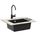 Vidaxl wasbak 80% kwarts en 20% hars 530 x 460 mm zwart