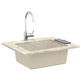 Vidaxl wasbak 80% kwarts en 20% hars 530 x 460 mm beige