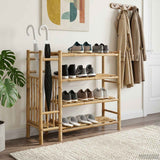 Vidaxl schoenenrek 88 x 27 x 80 cm bamboe naturel