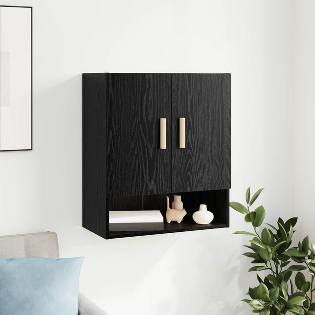 Vidaxl wandkast 60 x 31 x 70 cm bewerkt hout zwart eiken