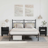 Vidaxl bed kast zwart eiken 40 x 35 x 50 cm bewerkt hout