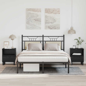 Vidaxl bed kast zwart eiken 40 x 35 x 50 cm bewerkt hout