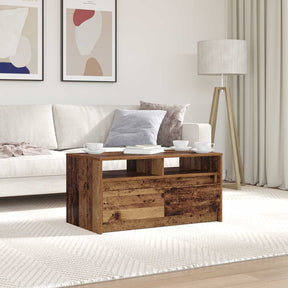 Vidaxl salontafel oudhout 90 x 50 x 45 cm bewerkt hout