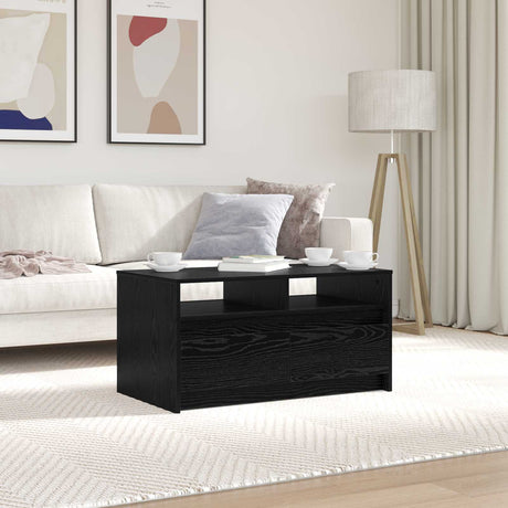 Vidaxl salontafel zwart eiken 90 x 50 x 45 cm bewerkt hout
