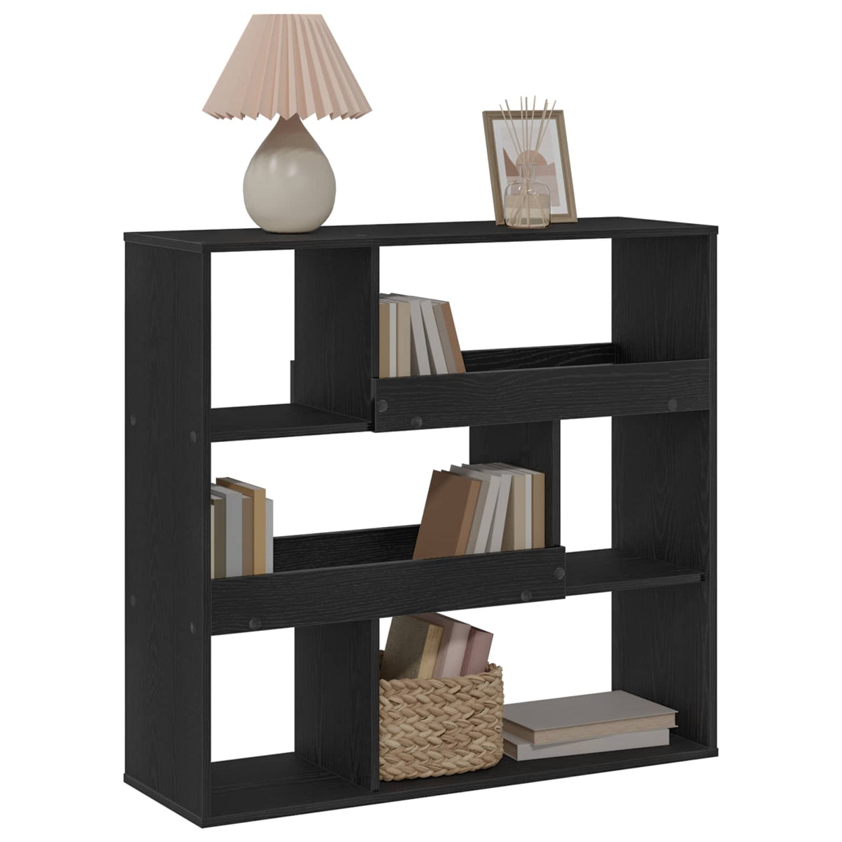Vidaxl boekenplank 4-laags 100 x 33 x 94,5 cm bewerkt hout zwart eiken