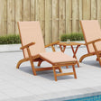 Vidaxl ligstoelkentingen en opvouwbare zonnebader 2 st beige