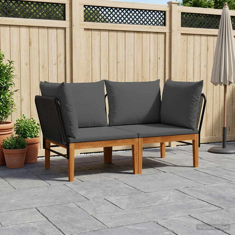 Vidaxl 2 st massief acaciahout touw naturel