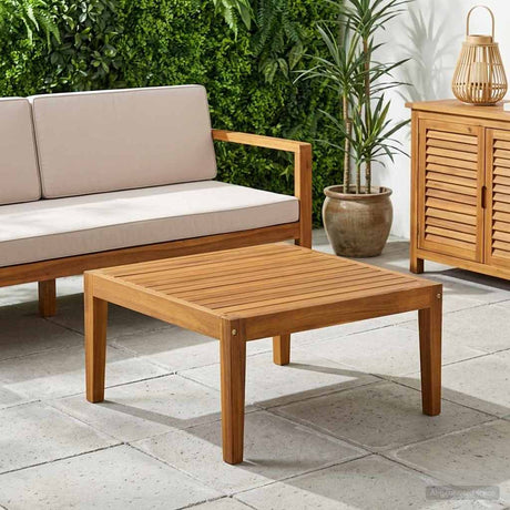 Vidaxl tuinstafel massief acaciahout naturel 60 x 60 x 30 cm