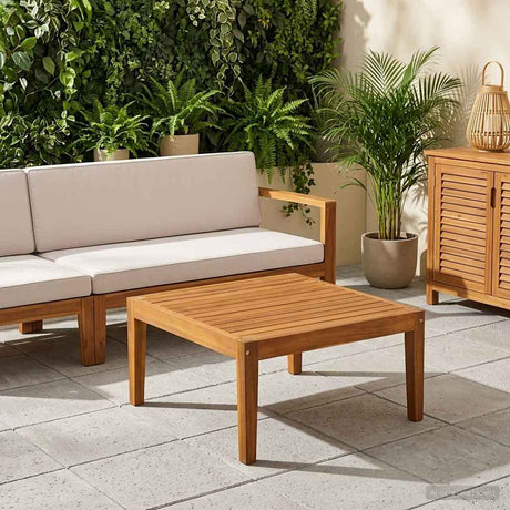 Vidaxl tuinstafel massief acaciahout naturel 60 x 60 x 30 cm