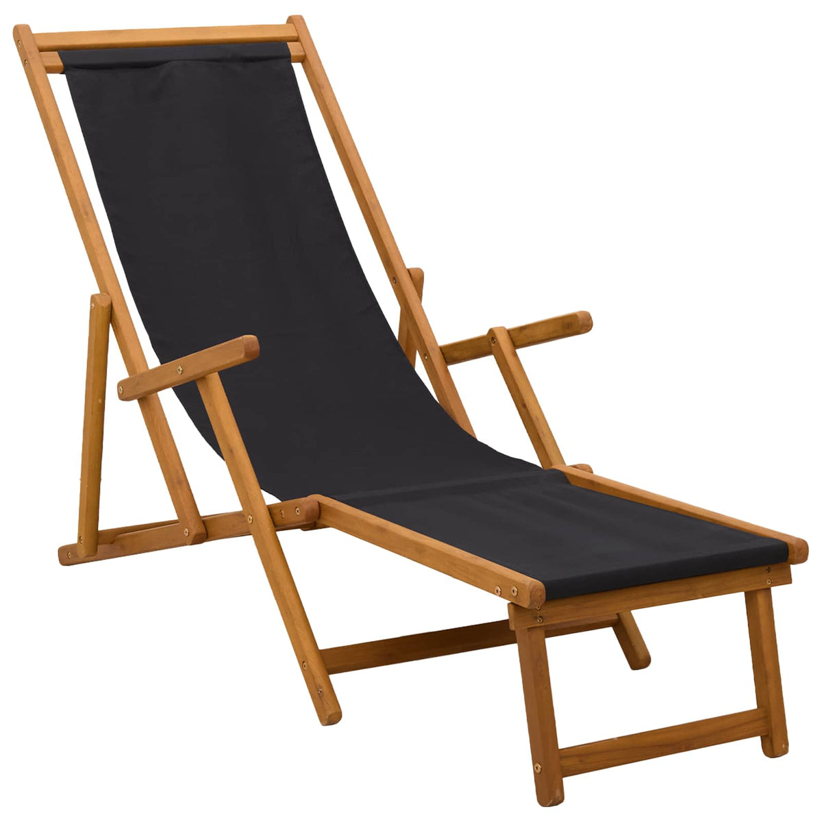 Vidaxl opvouwbare zonnebed 2 pcs 3 positie massief eucalyptus hout