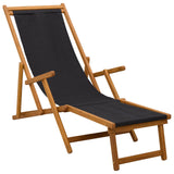 Vidaxl opvouwbare zonnebed 2 pcs 3 positie massief eucalyptus hout