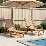 Vidaxl opvouwbare zonnebed 2 st 3 positie massief eucalyptus hout