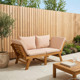 Vidaxl 3-in-1 tuinbank met kussens massief acaciahout beige