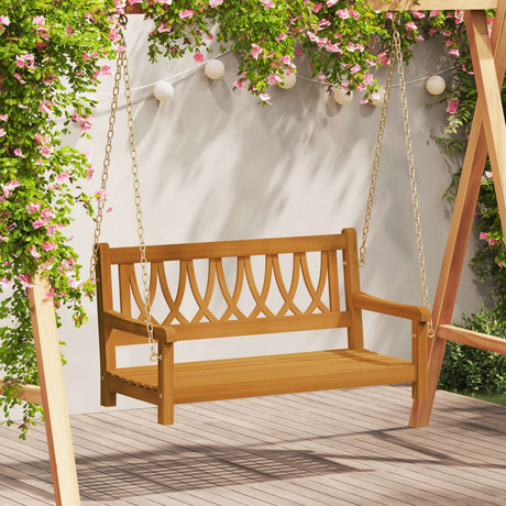 Vidaxl tuin hangbank 2 -seater 110 x 56 x 58 cm massief acaciahout