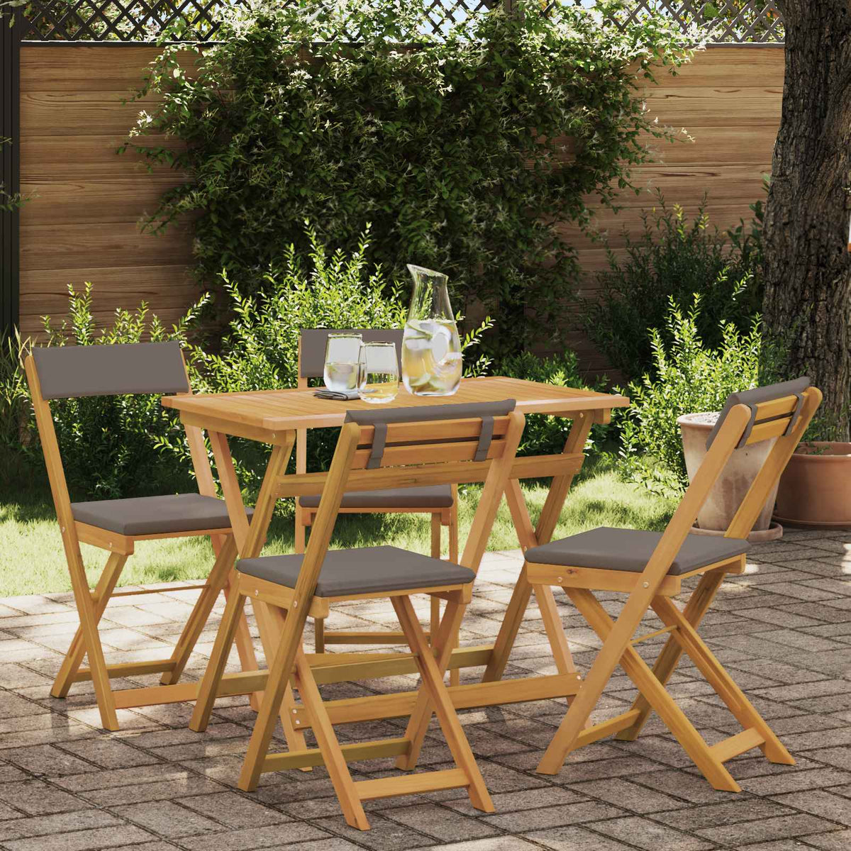 Vidaxl bistrostoelen voor buiten 4 st donkergrijs