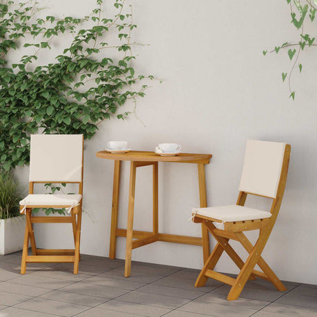 Vidaxl bistrostoelen voor buiten 2 st crèmewit massief acaciahout