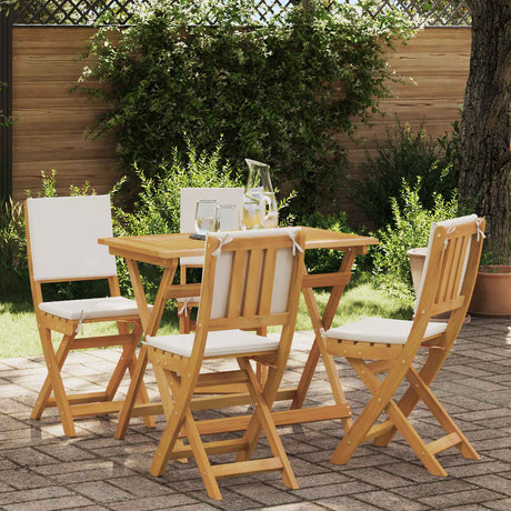 Vidaxl bistrostoelen voor buiten 4 st crèmewit massief acaciahout