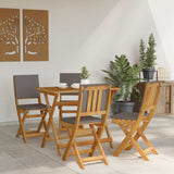 Vidaxl bistrostoelen voor buiten 4 st donkergrijs massief acaciahout