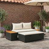 Vidaxl buiten bankenset 4 -seater 4 st 55 x 30 x 39 cm rechthoekig