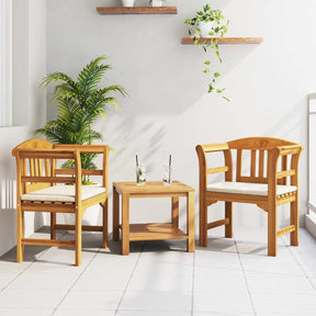 Vidaxl rose chair 68,5 x 46 x 82,5 cm massief acaciahout crèmewit