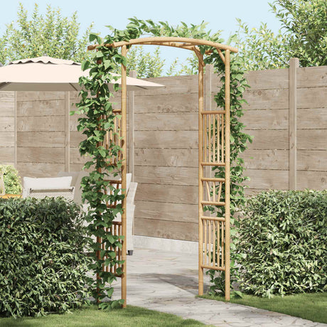 Vidaxl tuin boog naturel 110 x 40 x 205 cm bamboe