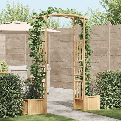 Vidaxl tuin boog naturel 177 x 40 x 205 cm bamboe
