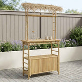 Vidaxl buiten bartafel naturel 110 x 50 x 209 cm bamboe