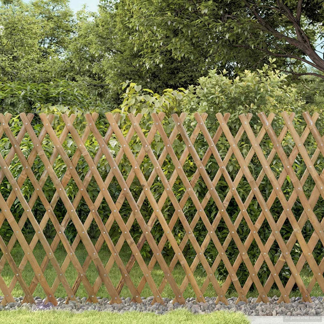 Vidaxl uitvouwbare trellis fence 2 st 100 x 105 cm bamboe licht bruin