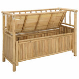 Vidaxl tuinkast bank 110 x 47 x 80 cm bamboe naturel rechthoekig