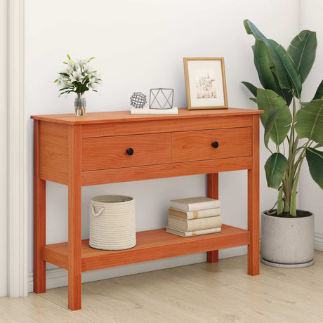 Vidaxl wandtafel wasbruin 100 x 35 x 75 cm massief grenen hout
