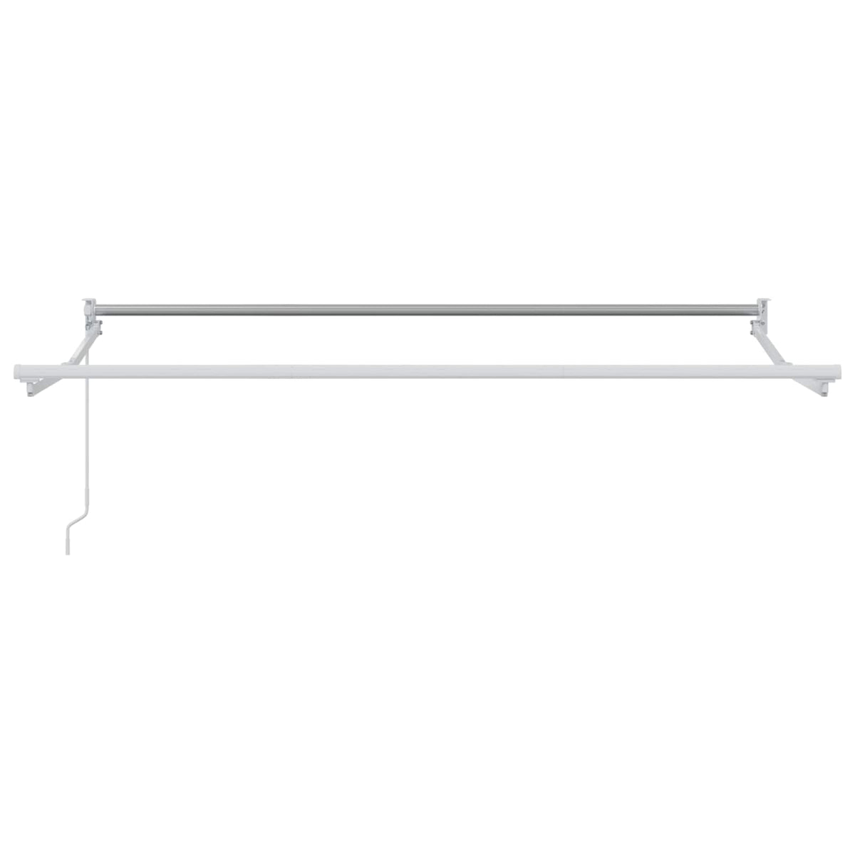 Vidaxl handmatig uitschuifbaar zonnescherm wit 3,5 x 2 m aluminium