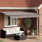 Vidaxl handmatig uitschuifbaar zonnescherm antraciet 3 x 2 m aluminium