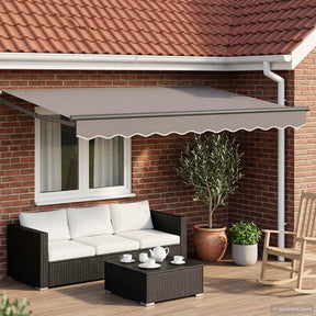 Vidaxl elektrisch uitschuifbaar zonnescherm frame antraciet 3,5 x 2 m