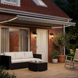 Vidaxl elektrisch uitschuifbaar zonnescherm frame wit 4 x 2 m