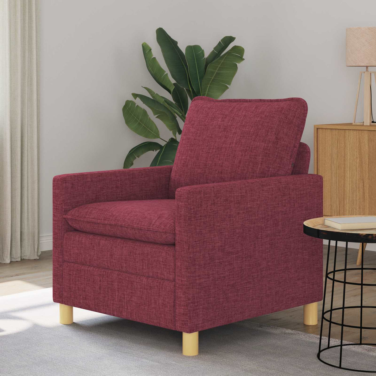 Vidaxl bank wijnrood 76 x 81 x 87,5 cm stof
