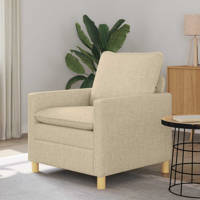 Vidaxl bank crèmekleurig 76 x 81 x 87,5 cm stof