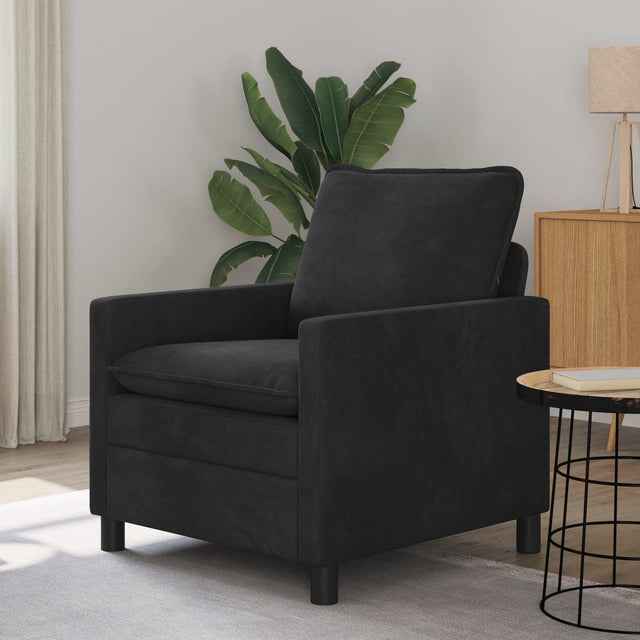 Vidaxl bank zwart 76 x 81 x 87,5 cm fluweel